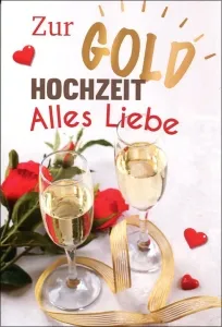 Grußkarten Goldhochzeit Prime Set/30